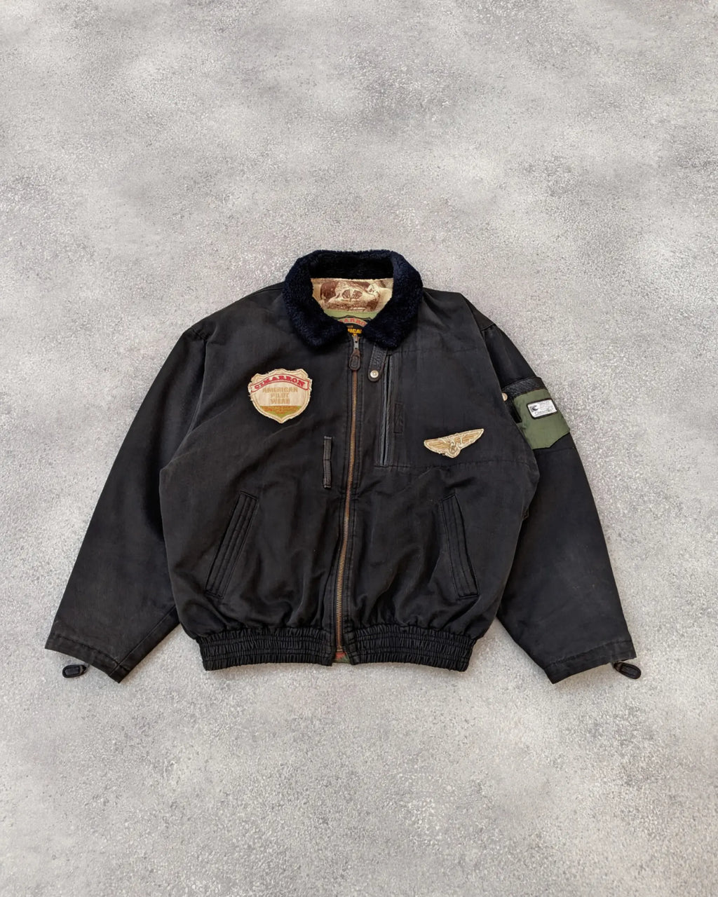 Very Rare 1980s Cimarron American Pilot Wear Bomber Jacket
