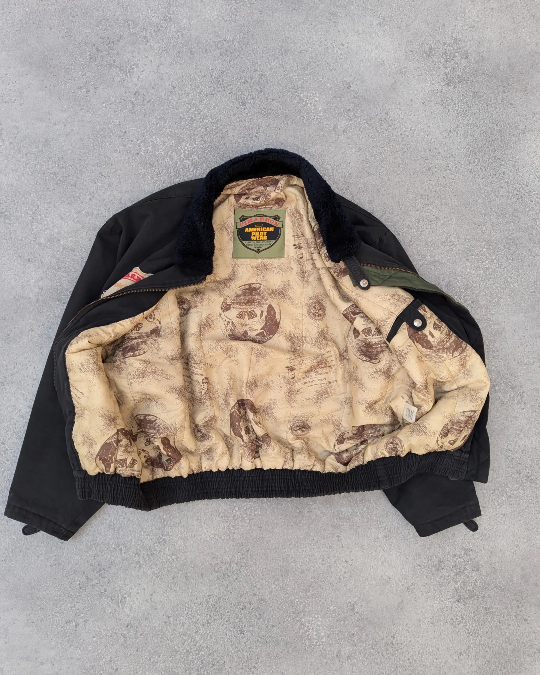 Very Rare 1980s Cimarron American Pilot Wear Bomber Jacket